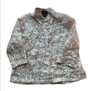 Elementz | Elementz Vintage Women Floral mesh semi sheer blouse
